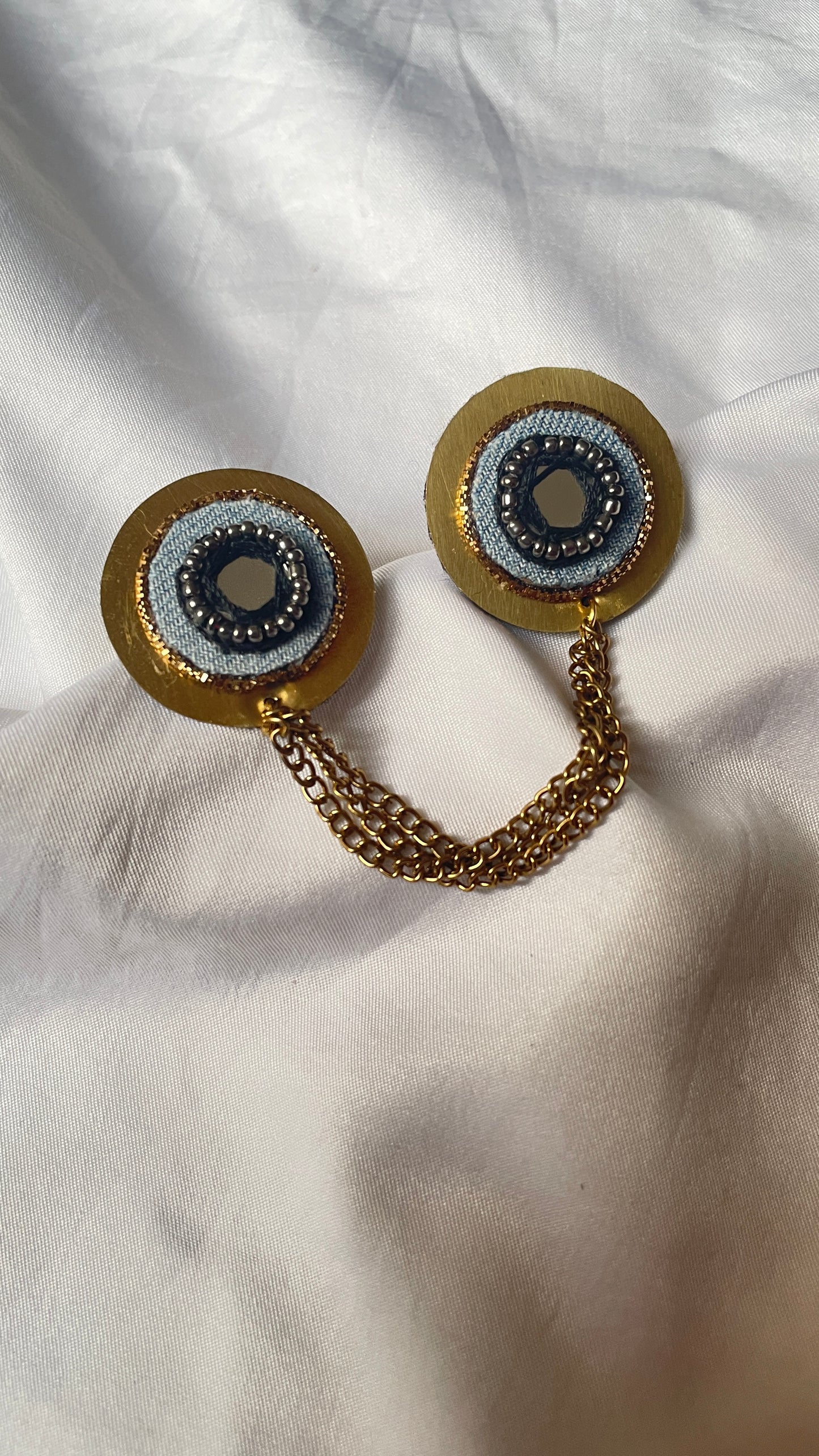 Dual denim Brass Ring