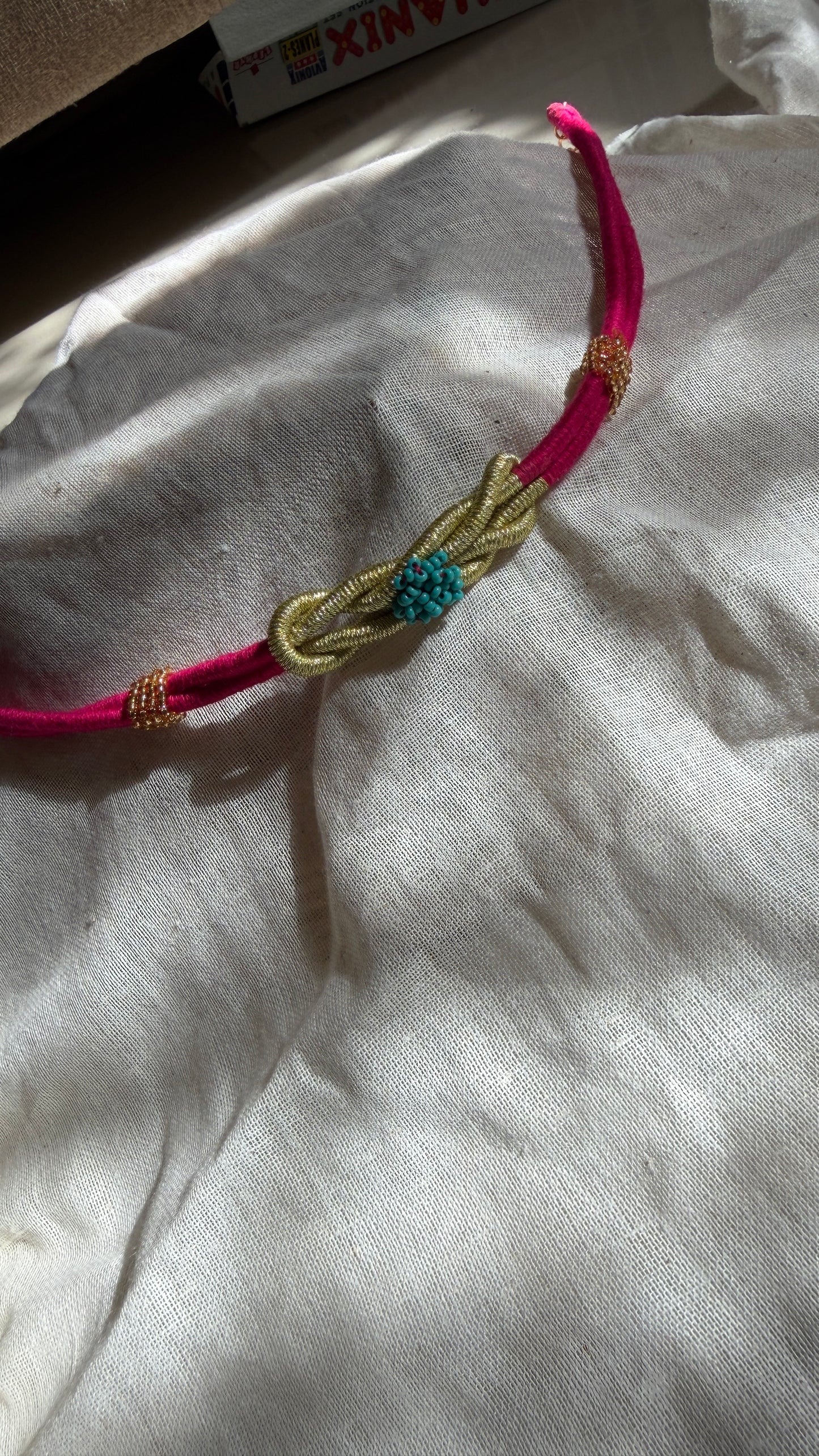 Pink minimal sleek choker
