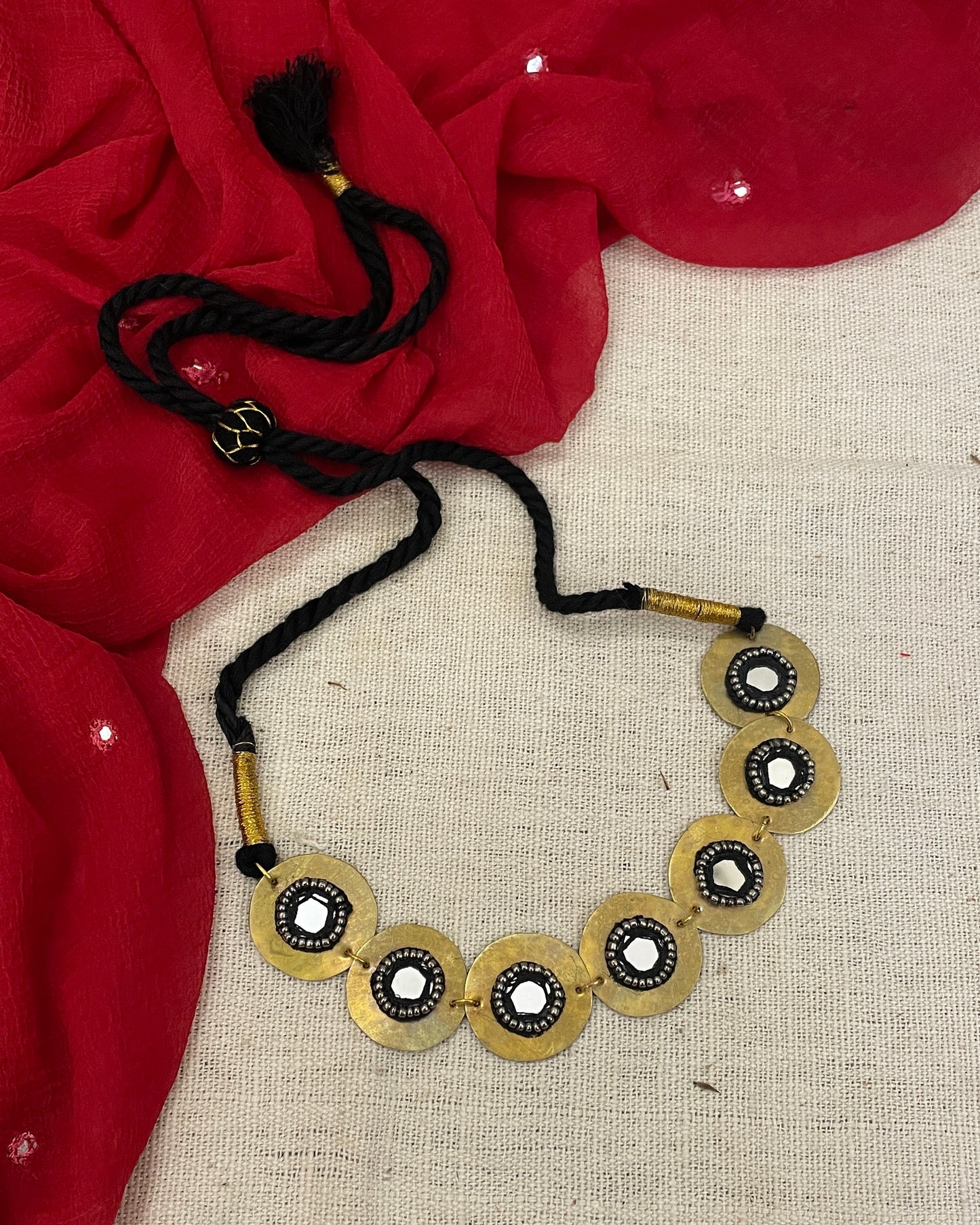 Black Naayika Brass Choker By Gamthi Fashion