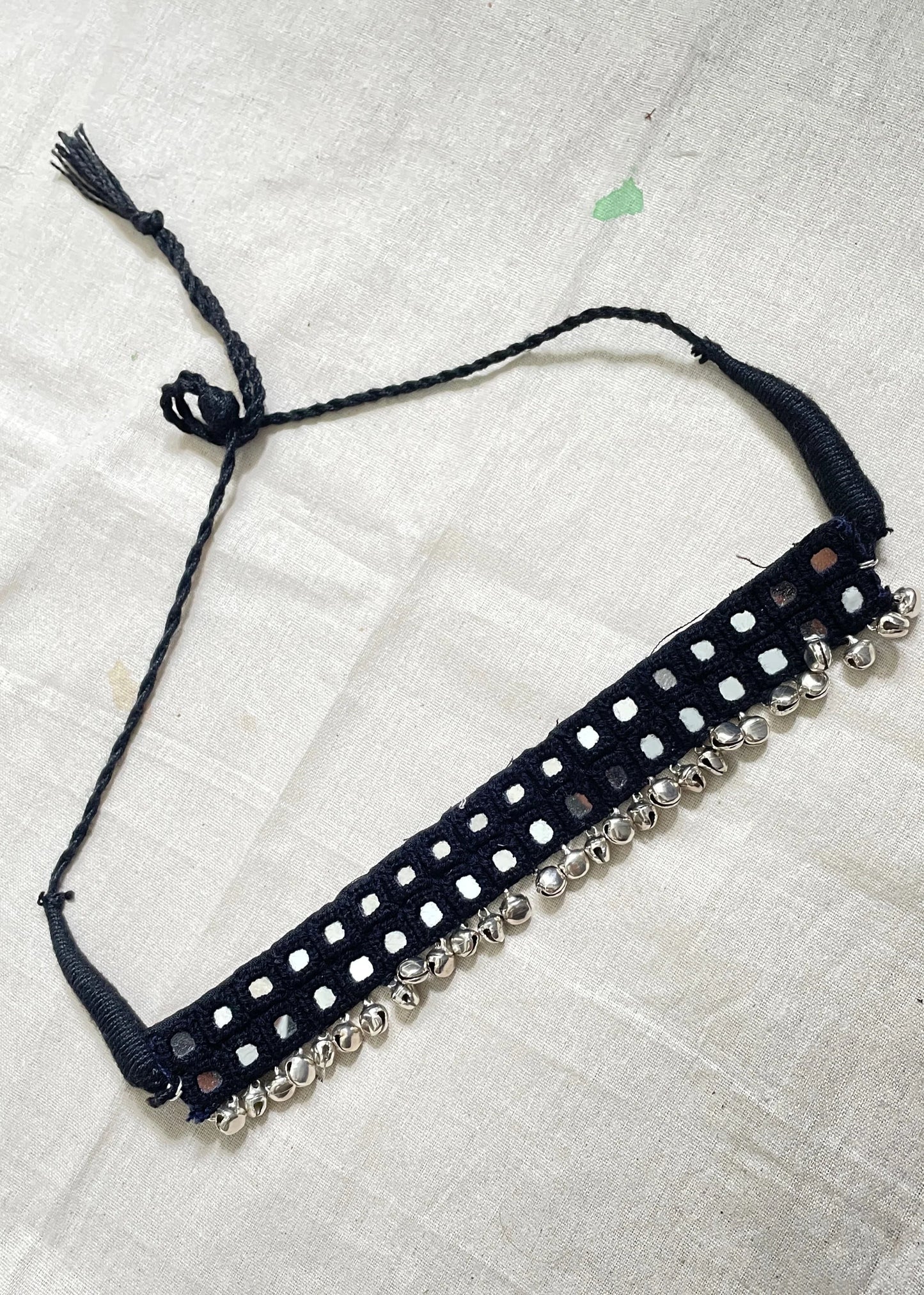 Black square Mirror Work Necklace By Gamthi Fashion