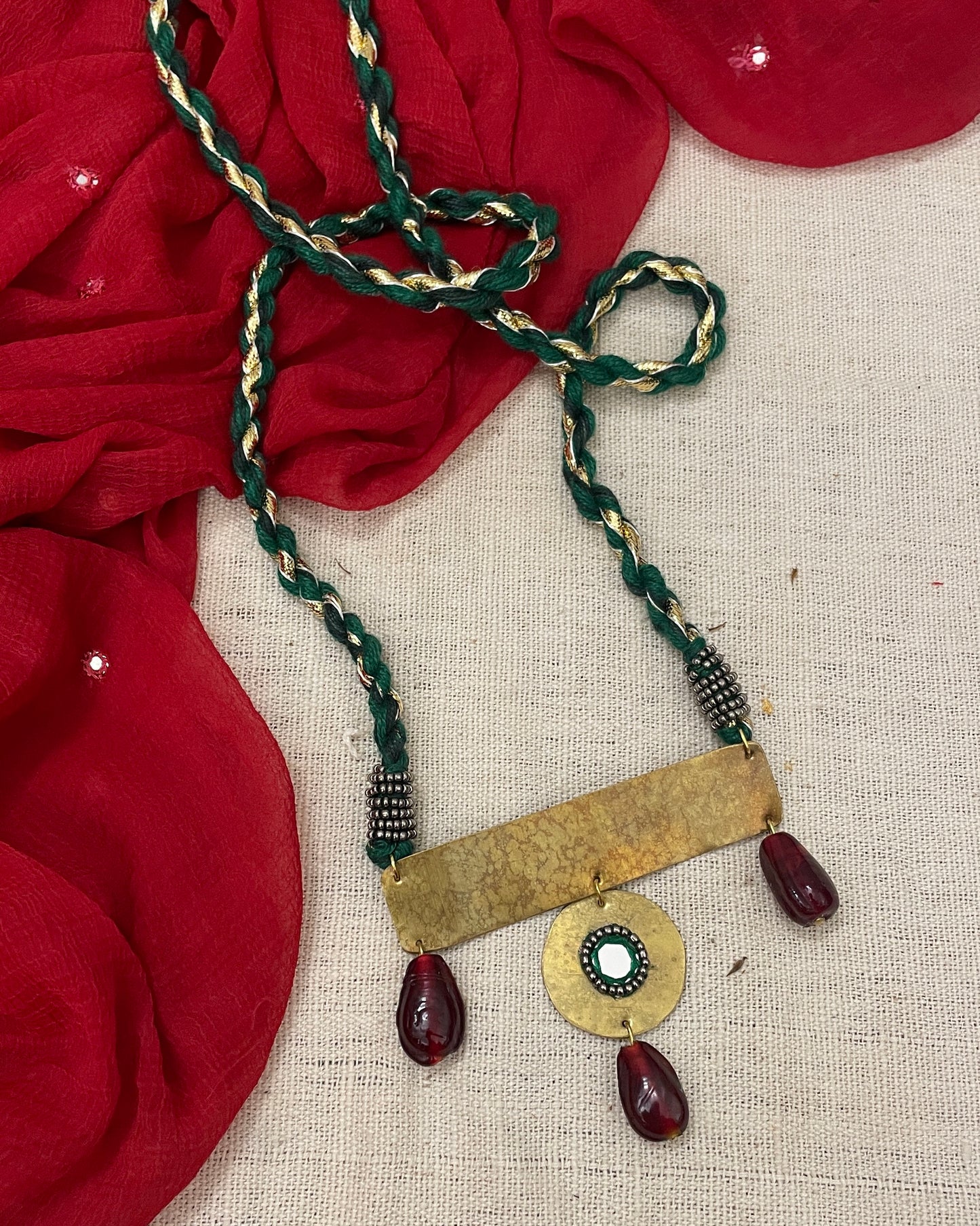 Chandrika Brass Necklace By Gamthi Fashion