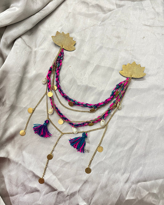 Dramatique Lotus Hair Brooch By Gamthi Fashion