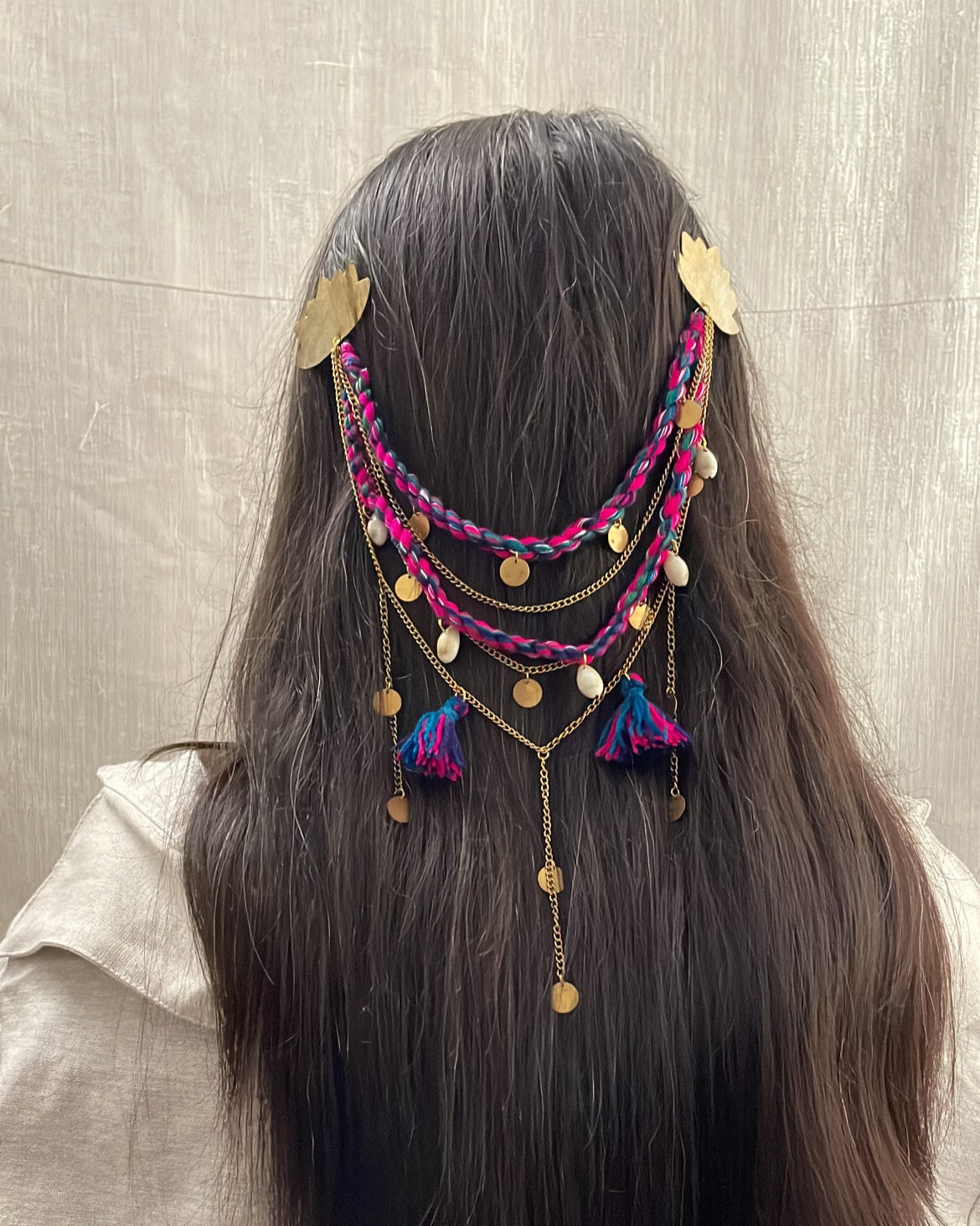 Dramatique Lotus Hair Brooch (GFP30) By Gamthi Fashion
