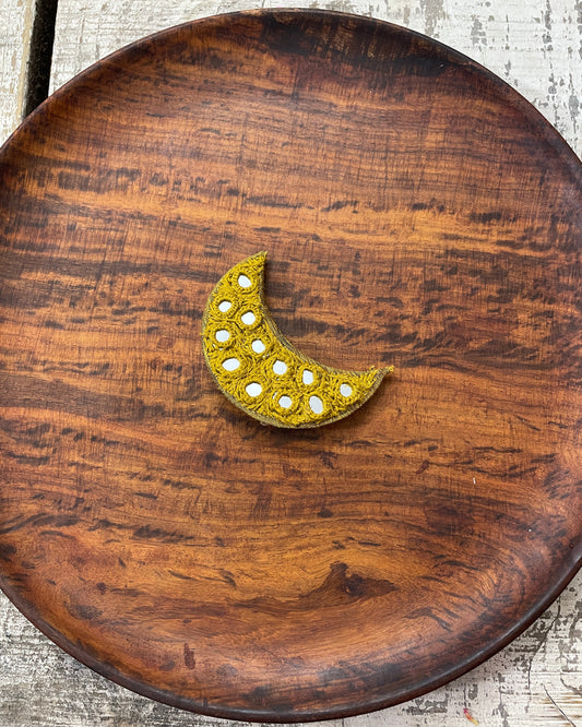 Golden Shisha Work Moon Clip By Gamthi Fashion