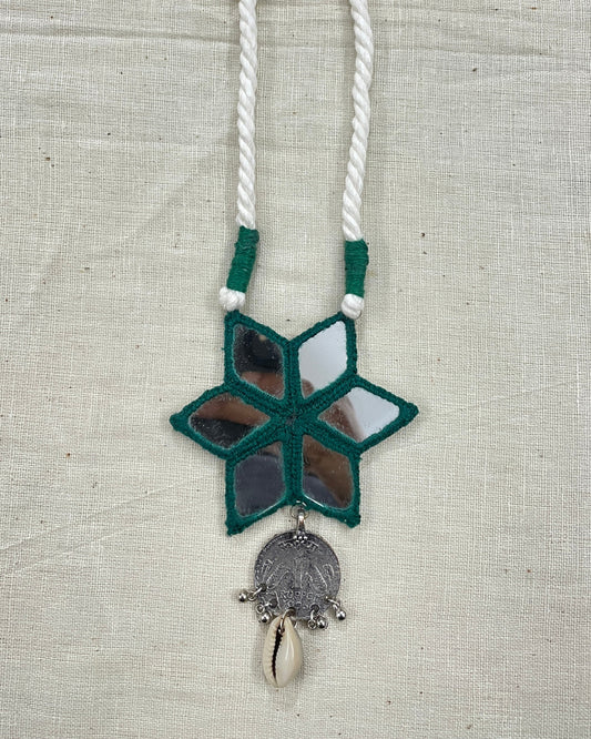 Green Star Mirror Neckless By Gamthi Fashion