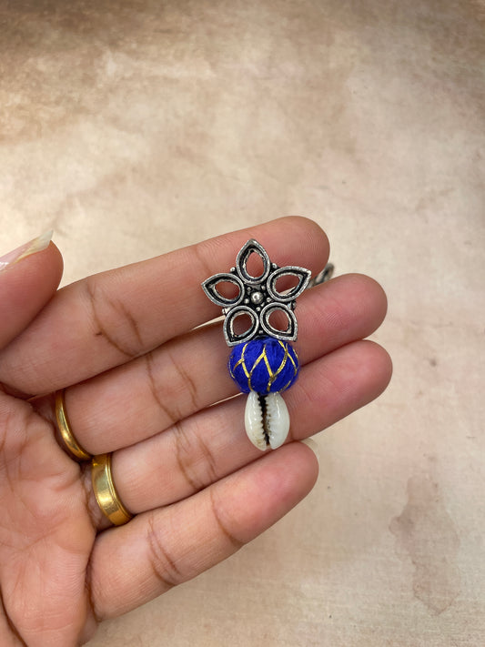 Silver Flower Shell Earring