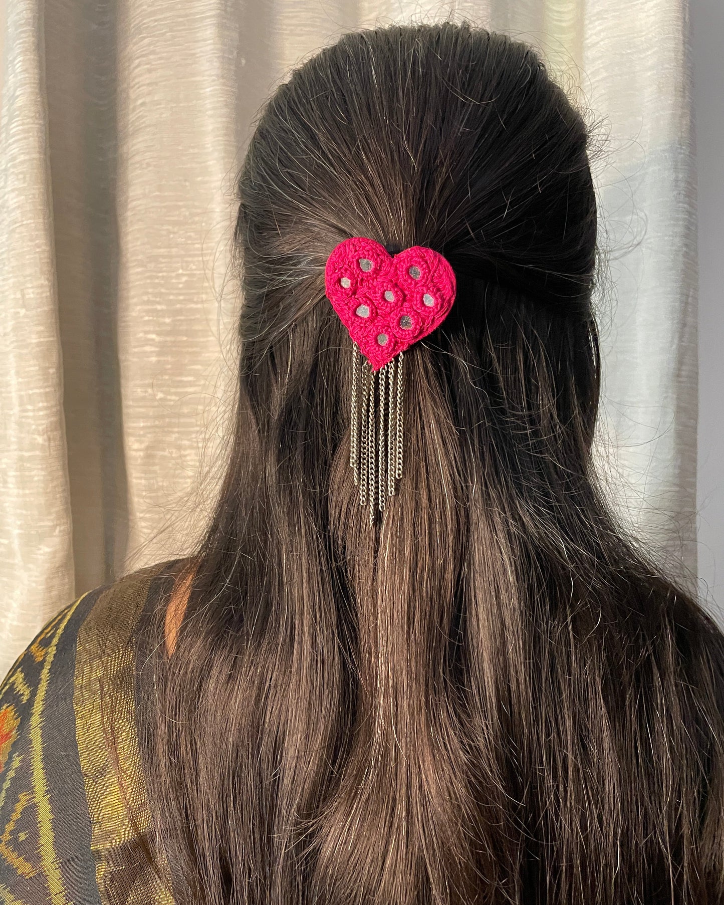 Pink Shisha Work Heart Clip (GFP21)