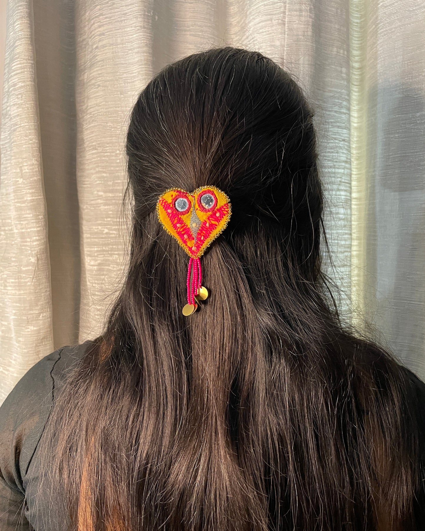 Yellow Vintage Heart Clip (GFP22)