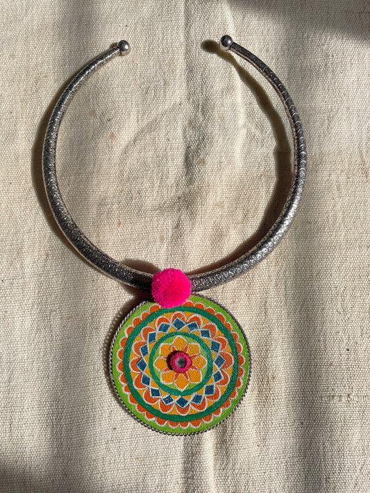 Mandala Hand-Painted Necklace