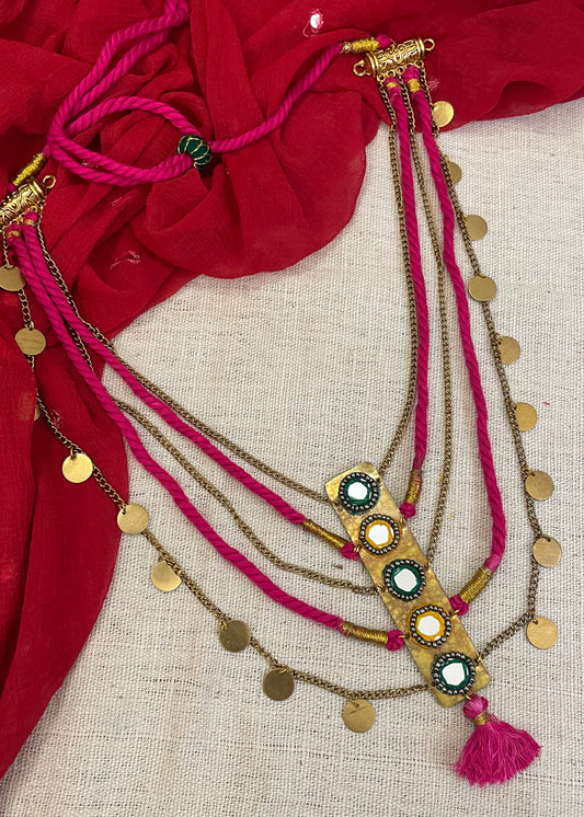 Layer Brass Necklace By Gamthi Fashion