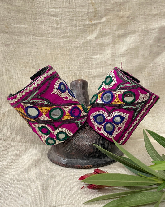 Magenta Mirage Hand Cuff By Gamthi Fashion