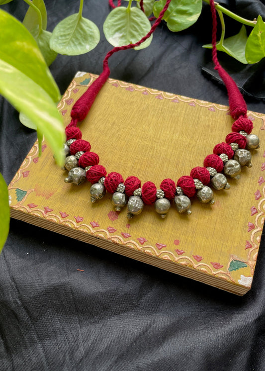 Maroon Rani Vintage Necklace Gamthi Fashion