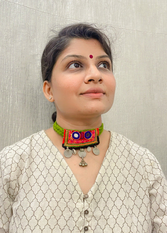 Mehndi Moti Vintage Necklace By Gamthi Fashion