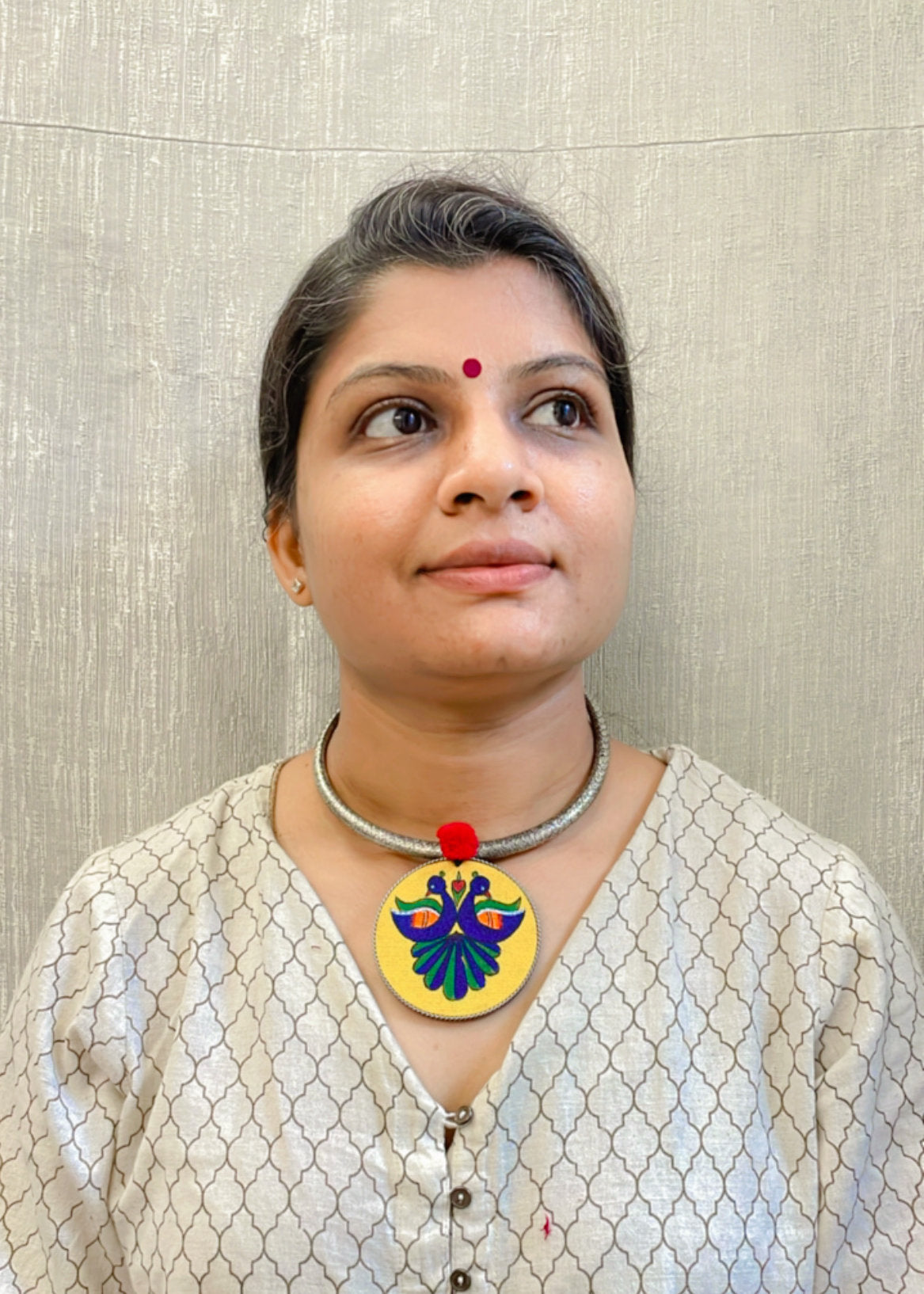Morni Hand-Painted Necklace By Gamthi Fashion