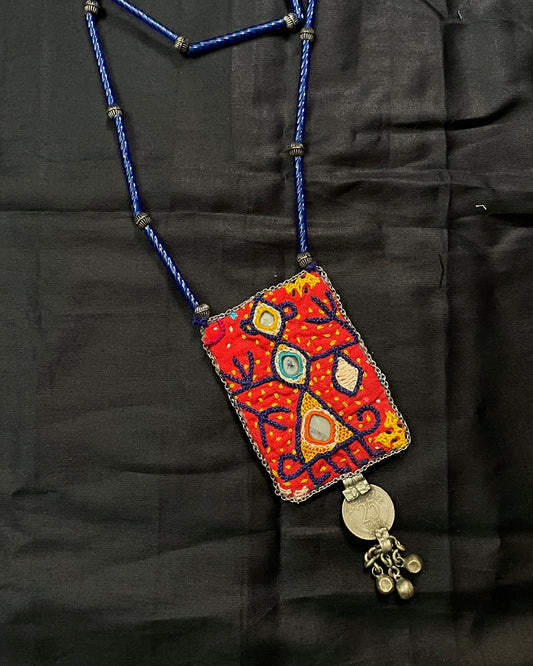 Orange pendant Vintage Necklace Gamthi Fashion