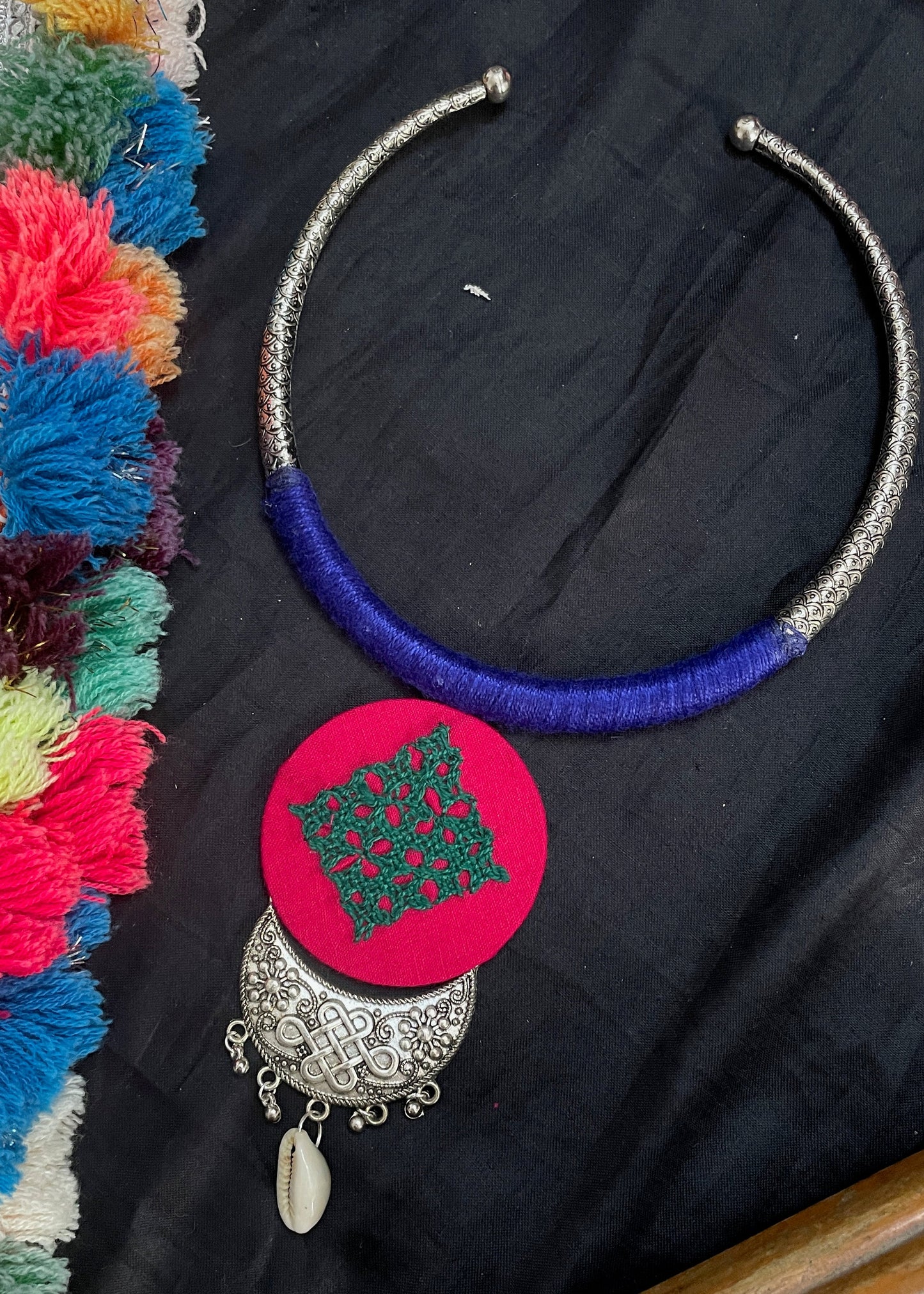 Pink Kutchi Necklace By Gamthi Fashion