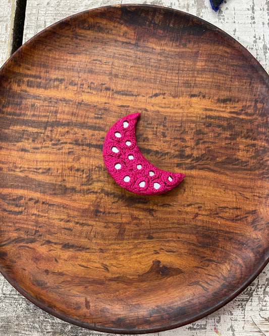 Pink Shisha Work Moon Clip By Gamthi Fashion