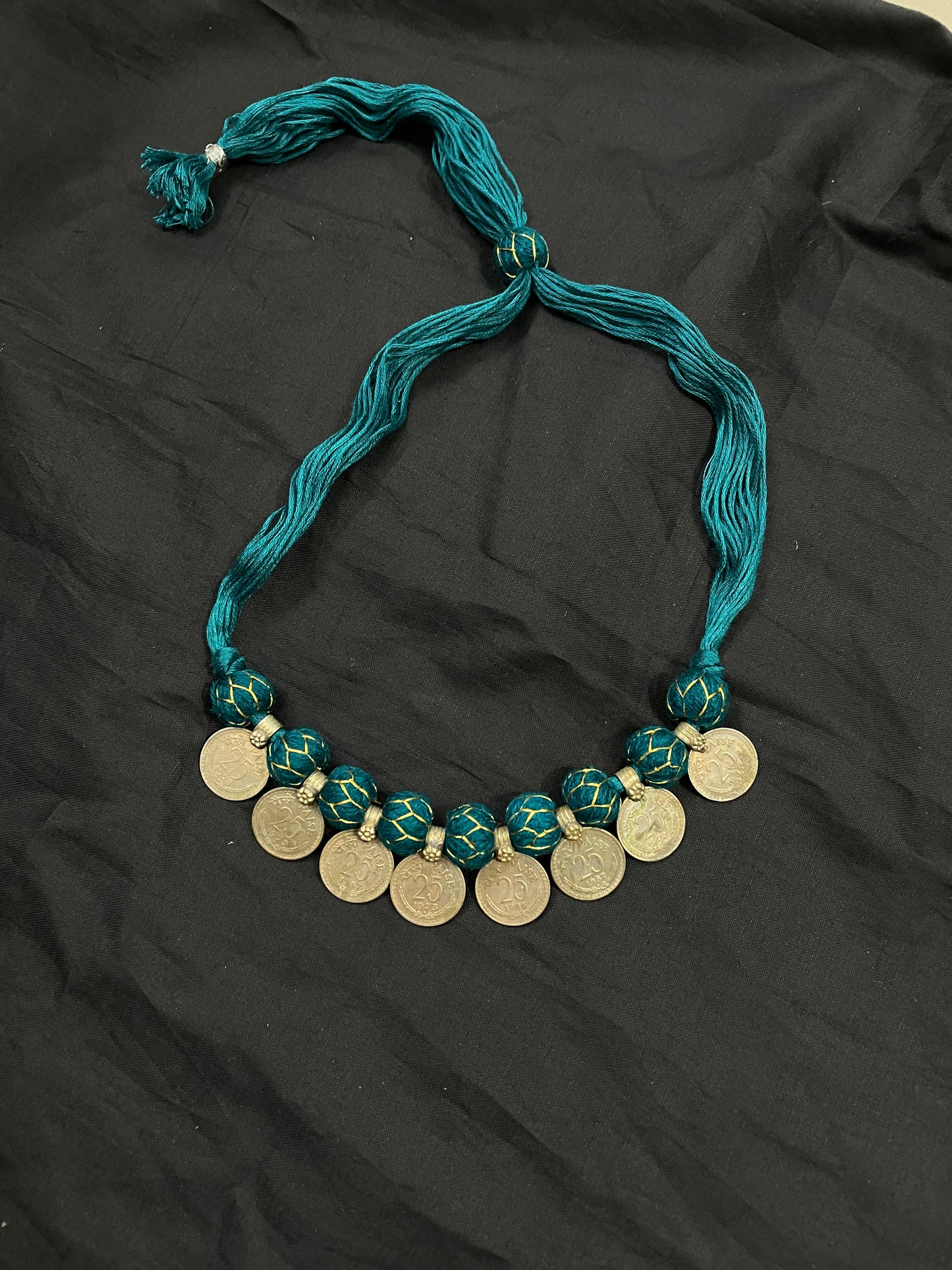 Sky Blue Rani Vintage Necklace By Gamthi Fashion
