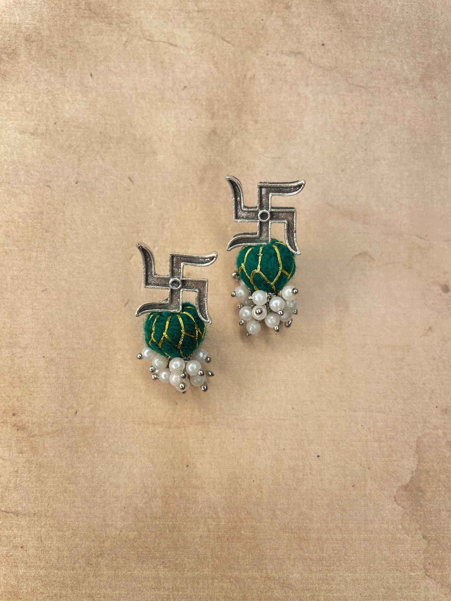 Swastik Earring By Gamthi Fashion
