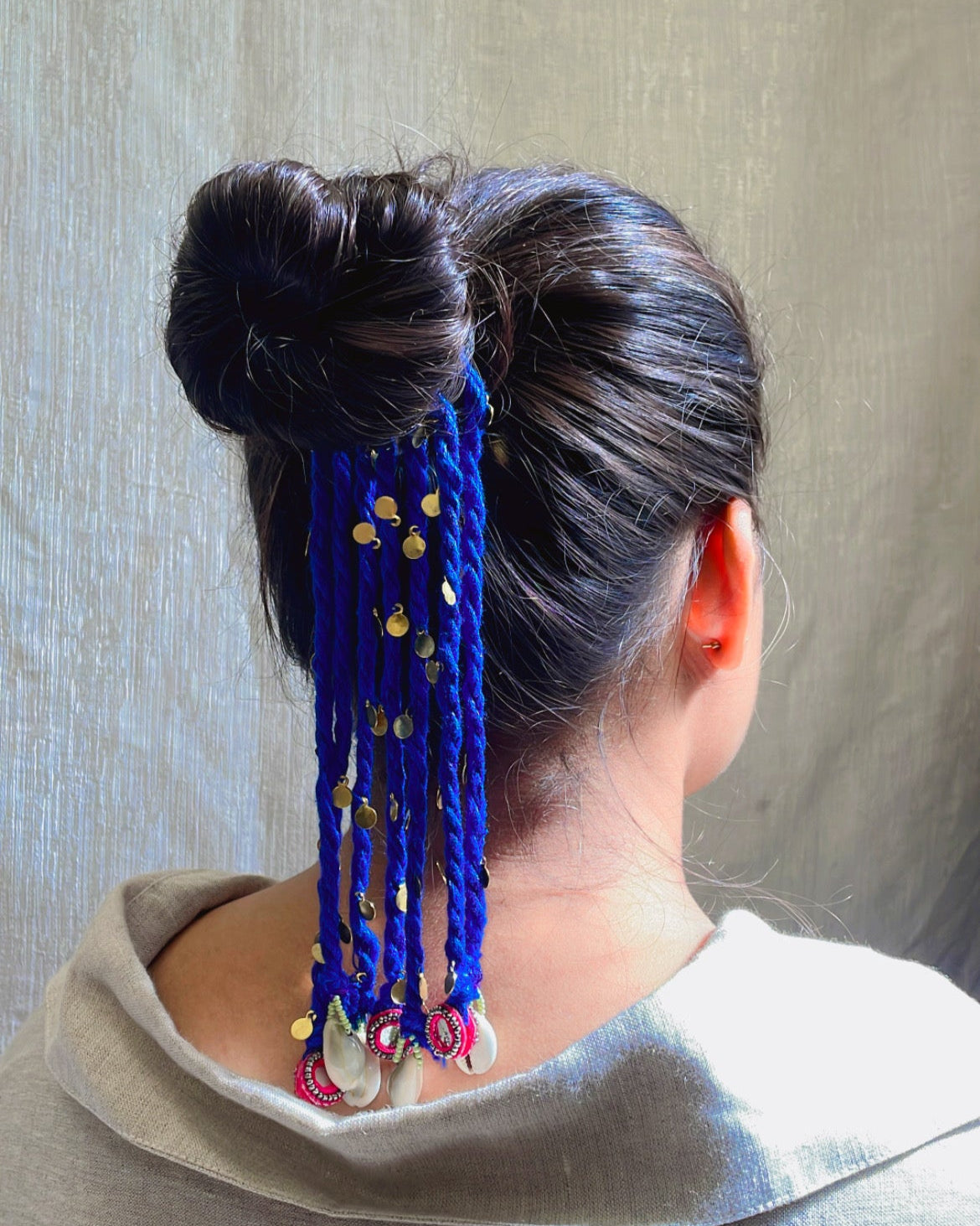 Blue Twist & Tassel Hair Band (GFP29)