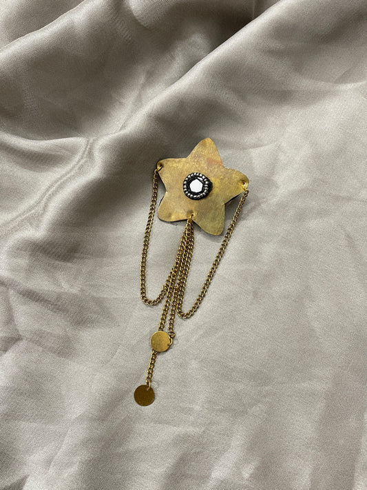 Vintage Brass Star Hair Clip 1 By Gamthi Fashion