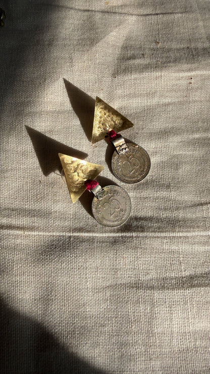 Triangle paisa earrings