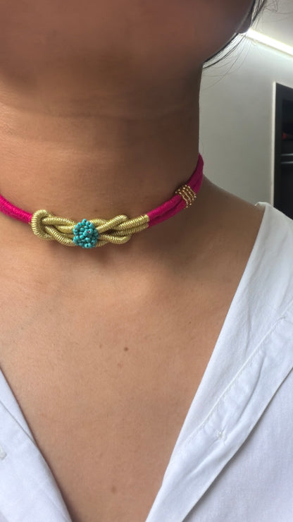 Pink minimal sleek choker
