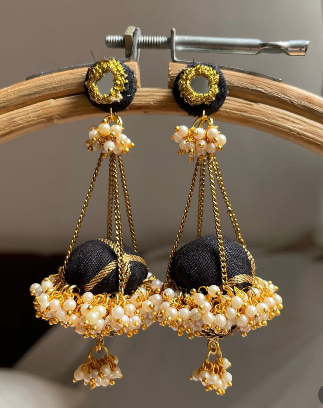 Black Ulta Jhumka Earrings