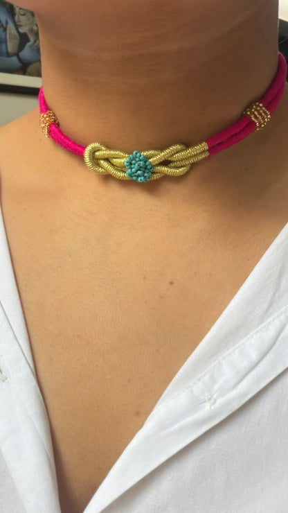 Pink minimal sleek choker