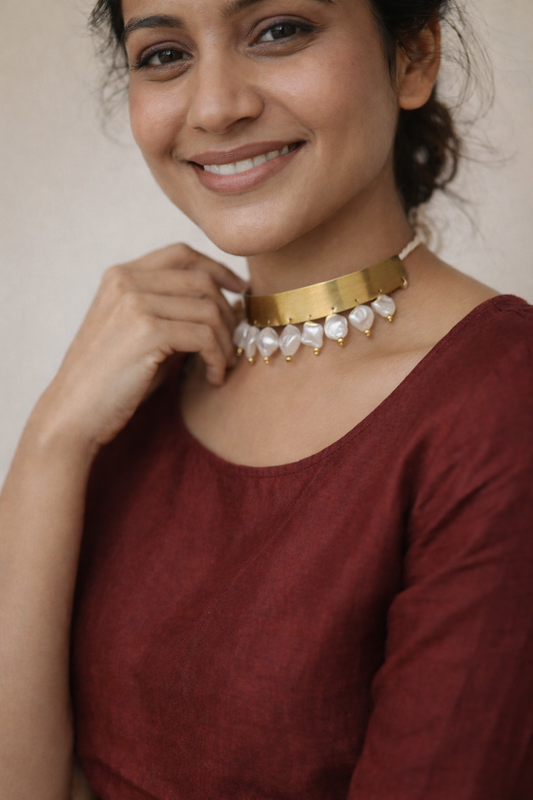 Tamba pearl choker