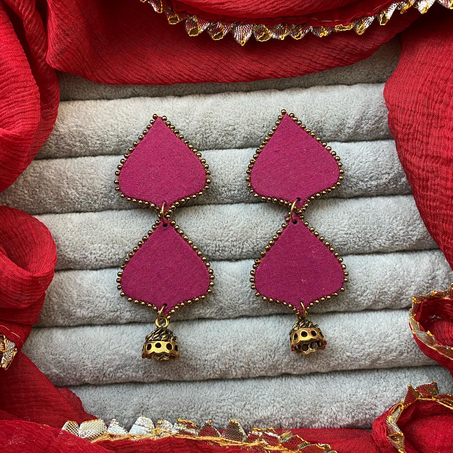 Double Layer Leaf Earrings