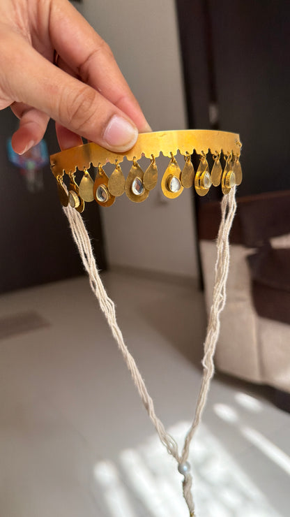 Pure brass minimal choker