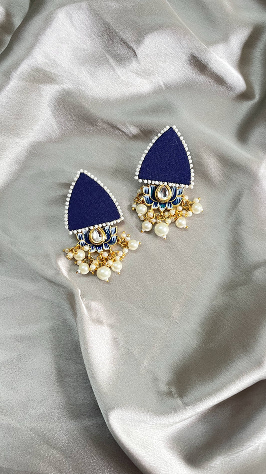 Blue Lotus Earrings