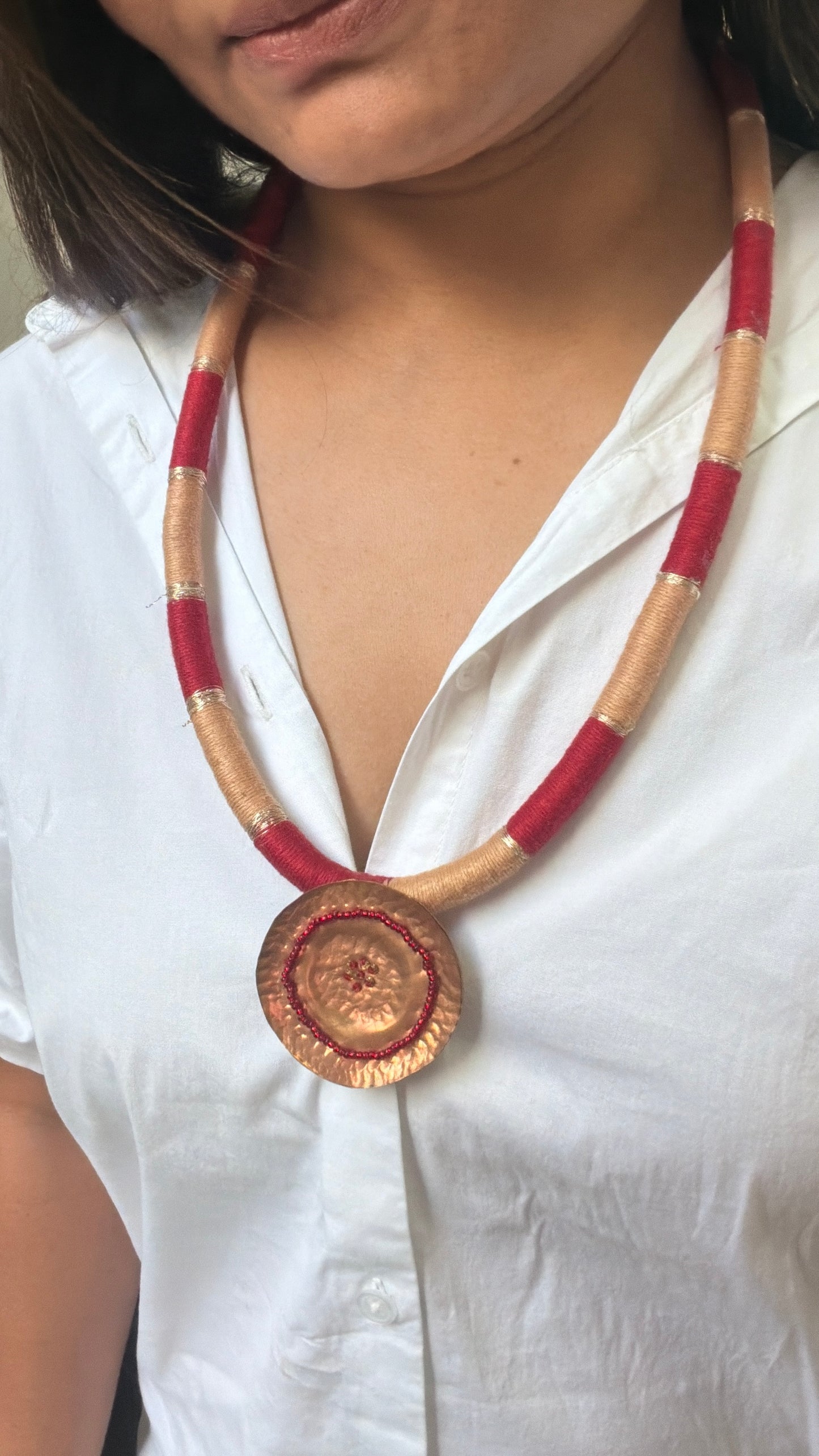 Rastic copper necklace