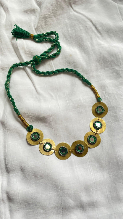 Green Naayika Brass Choker