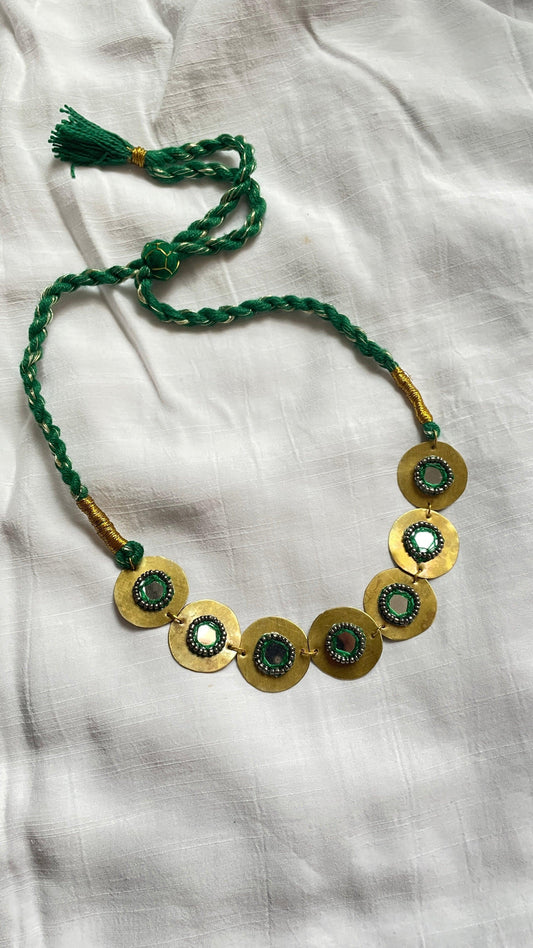 Green Naayika Brass Choker