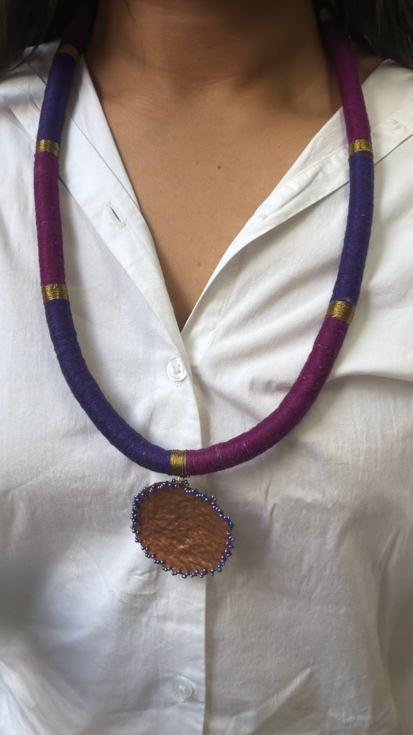 Violent copper necklace