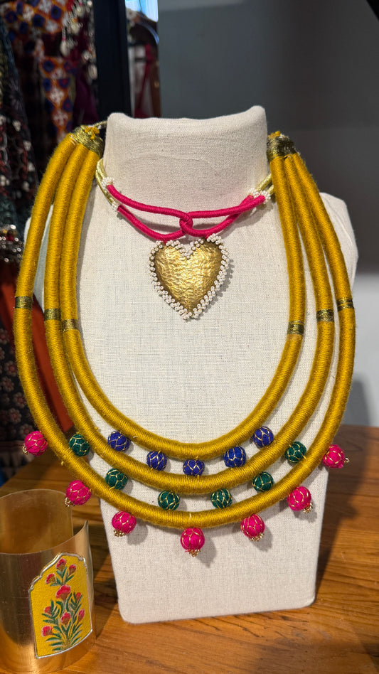 Mustered 3 layer necklace