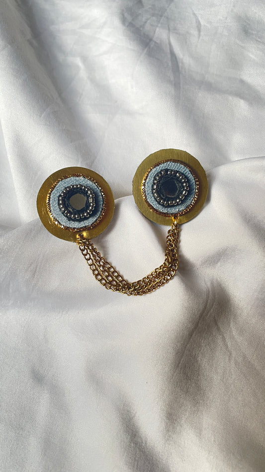 Dual denim Brass Ring