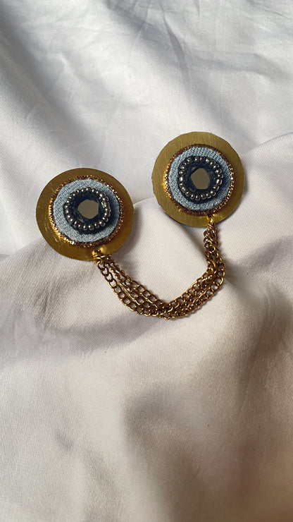 Dual denim Brass Ring