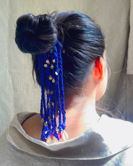 Blue Twist & Tassel Hair Band (GFP29)