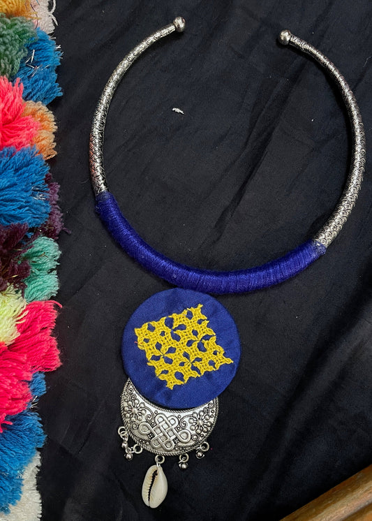 Blue Kutchi Necklace By Gamthi Fashion