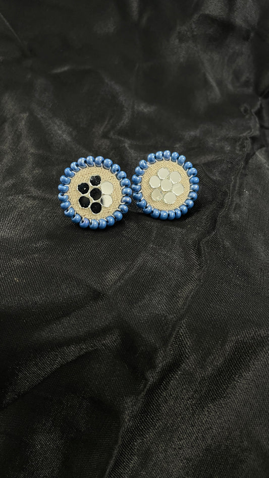 Blue Stud Handmade Earrings By Gamthi Fashion