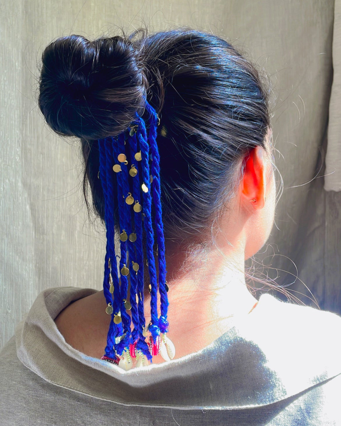 Blue Twist & Tassel Hair Band (GFP29) By Gamthi Fashion