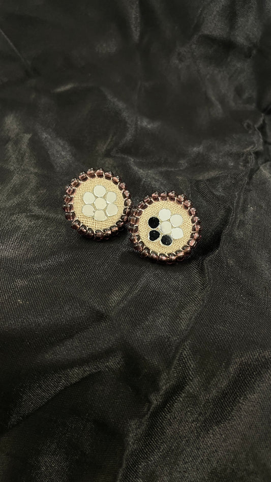 Brown Stud Handmade Earrings By Gamthi Fashion