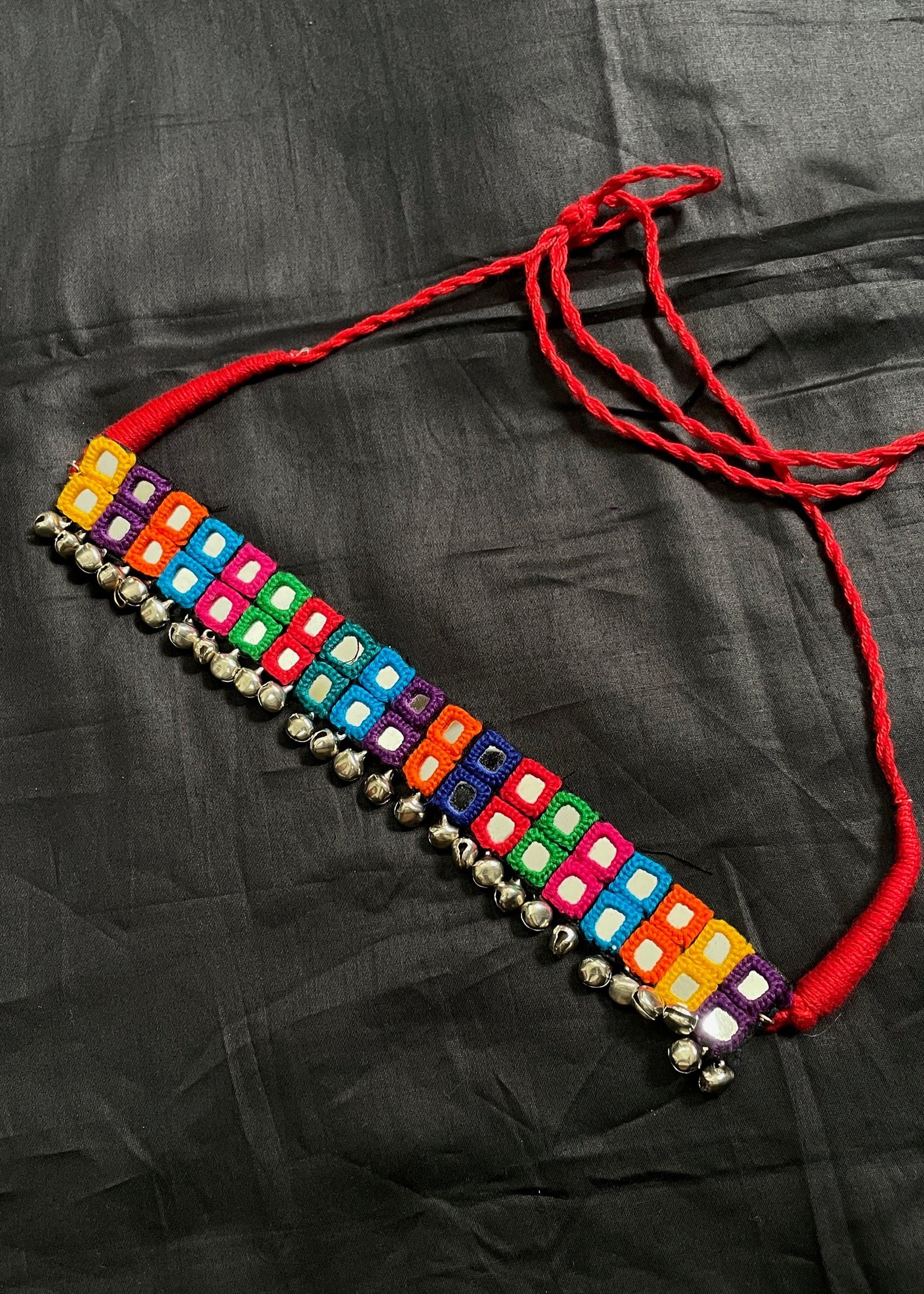 Color Carnival Mirror Work Necklace By Gamthi Fashion