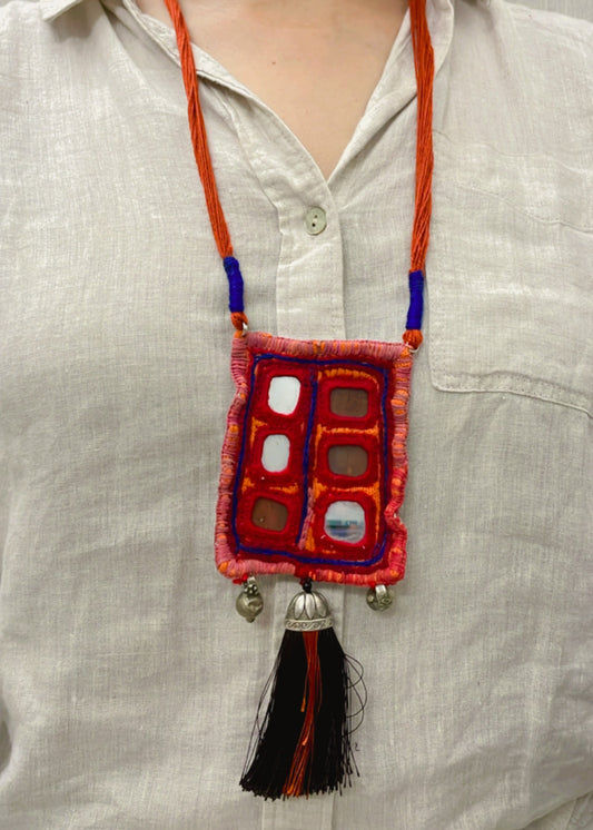 Crimson Frames Vintage Necklace By Gamthi Fashion