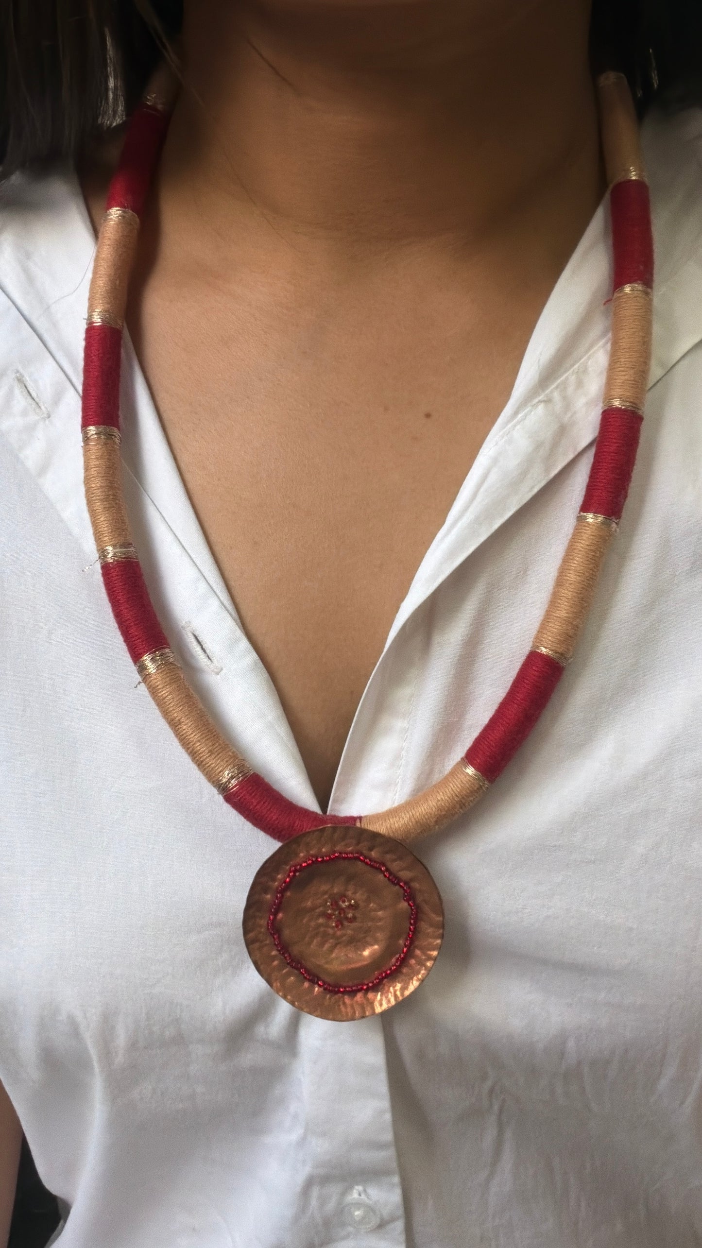 Rastic copper necklace