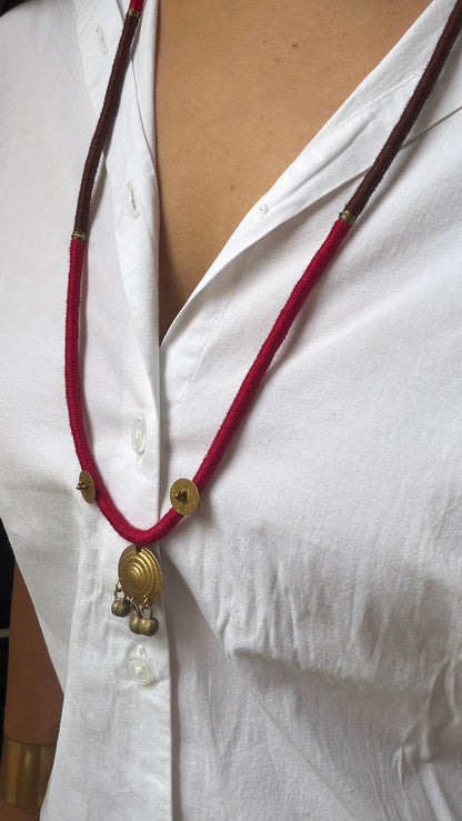 Long rani coin necklace
