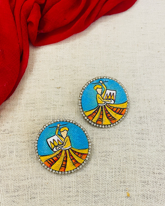 Dholly Hand Painted Earring By Gamthi Fashion
